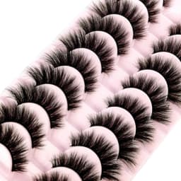 HBZGTLA 10paris Cat Eyelashes Fluffy Mink Eyelashes Natural Look False Lashes for Daily Party Wedding Lightweigh Reusable Makeup