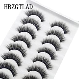 HBZGTLA 10paris Cat Eyelashes Fluffy Mink Eyelashes Natural Look False Lashes for Daily Party Wedding Lightweigh Reusable Makeup
