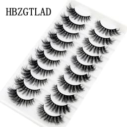 HBZGTLA 10paris Cat Eyelashes Fluffy Mink Eyelashes Natural Look False Lashes for Daily Party Wedding Lightweigh Reusable Makeup