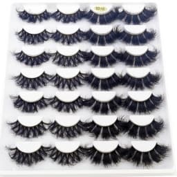 HBZGTLAD 14 Pairs Eyelashes 25mm Faux Mink Eyelashes Long Lasting Fluffy Mink Lashes Dramatic Volume Lashes Extension Thick Long