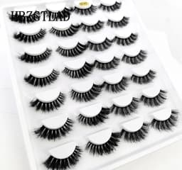 HBZGTLAD 14 Pairs Eyelashes 25mm Faux Mink Eyelashes Long Lasting Fluffy Mink Lashes Dramatic Volume Lashes Extension Thick Long