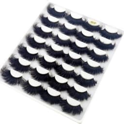 HBZGTLAD 14 Pairs Eyelashes 25mm Faux Mink Eyelashes Long Lasting Fluffy Mink Lashes Dramatic Volume Lashes Extension Thick Long