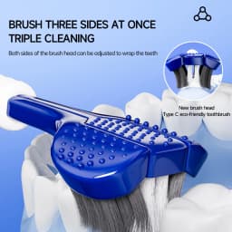 3D Manual Toothbrush 6pcs Three sided U-shaped Soft Toothbrush for Comprehensive Oral Cleaning for Adults, Men and Women, Couple