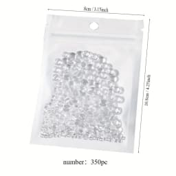 350pcs Clear Dewdrop Water Droplets Embellishments Simulation Round Clear Waterdrop Resin Beads Nails Art DIY Nail Decorations