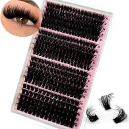 New 20Row 40-160DMix 8D Fluffy Individual Lashes Clusters Extensions False Eyelash DIY at Home Cluster Makeup Eyelash Tools