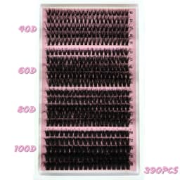 New 20Row 40-160DMix 8D Fluffy Individual Lashes Clusters Extensions False Eyelash DIY at Home Cluster Makeup Eyelash Tools