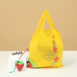 Foldable Shopping Bag Convenient Carry Bag Reusable Storage Pocket Bag Strawberry Handbag