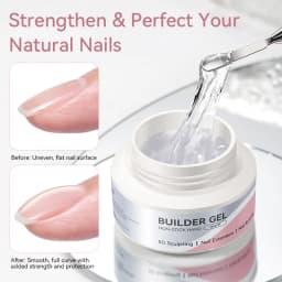 BORN PRETTY 60g Clear Milky White Non Stick Hand Extension Gel Nail Polish Molding Semi Permanent Soak Off Building Hard Gel