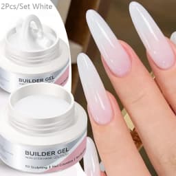BORN PRETTY 60g Clear Milky White Non Stick Hand Extension Gel Nail Polish Molding Semi Permanent Soak Off Building Hard Gel
