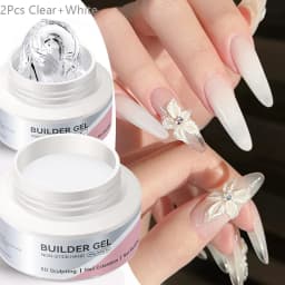 BORN PRETTY 60g Clear Milky White Non Stick Hand Extension Gel Nail Polish Molding Semi Permanent Soak Off Building Hard Gel