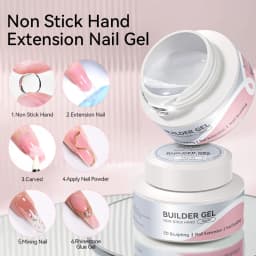BORN PRETTY 60g Clear Milky White Non Stick Hand Extension Gel Nail Polish Molding Semi Permanent Soak Off Building Hard Gel