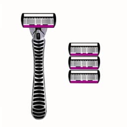 6-Layer Classic Razor, Razor Set, Stainless Steel Blade, Manual Safety Razor, Reusable Blade, Silicone Anti-Skid Layer