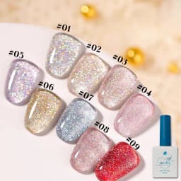 1-12PCS Deer Crash Sparkling Series Gel Nail Polish Sparkling All-match Whitening Sequins Fashionable Eye-catching Nail Supplies