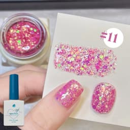 1-12PCS Deer Crash Sparkling Series Gel Nail Polish Sparkling All-match Whitening Sequins Fashionable Eye-catching Nail Supplies