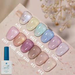 1-12PCS Deer Crash Sparkling Series Gel Nail Polish Sparkling All-match Whitening Sequins Fashionable Eye-catching Nail Supplies
