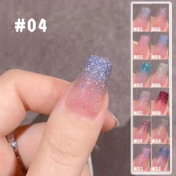 1-12PCS Deer Crash Sparkling Series Gel Nail Polish Sparkling All-match Whitening Sequins Fashionable Eye-catching Nail Supplies