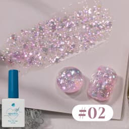 1-12PCS Deer Crash Sparkling Series Gel Nail Polish Sparkling All-match Whitening Sequins Fashionable Eye-catching Nail Supplies