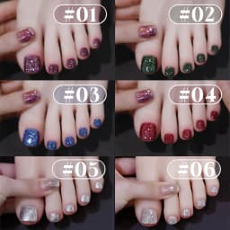1-12PCS Deer Crash Sparkling Series Gel Nail Polish Sparkling All-match Whitening Sequins Fashionable Eye-catching Nail Supplies