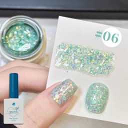 1-12PCS Deer Crash Sparkling Series Gel Nail Polish Sparkling All-match Whitening Sequins Fashionable Eye-catching Nail Supplies
