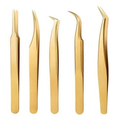 1pc/ 3/5pcs High Precision Lash Tweezers Set Stainless Steel Eyelash Tweezers for Classic Individual and Volume Lash Extensions