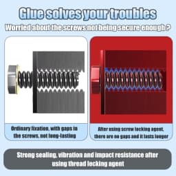 LOOLIFL Blue Thread Locker 243 Nuts-Bolts Locker, Screw Adhesive Lock Tight Seal Fasteners Anaerobic Curing Metal Glue,Rustproof