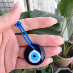 Blue Evil Eye Amulet Car Pendant Turkish Glass Lampwork Trendy Home Office Lucky Charm Pendant Interior Decor Auto Accessories