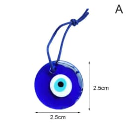 Blue Evil Eye Amulet Car Pendant Turkish Glass Lampwork Trendy Home Office Lucky Charm Pendant Interior Decor Auto Accessories