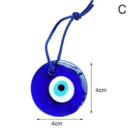 Blue Evil Eye Amulet Car Pendant Turkish Glass Lampwork Trendy Home Office Lucky Charm Pendant Interior Decor Auto Accessories