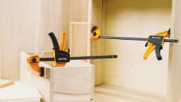 TOLESA 4"/6" Bar Clamps for Woodworking, 2PCS One-Handed Clamp / Spreader, Wood Clamp Set, Light-Duty Quick-Change F Clamp