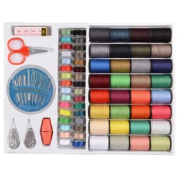 Sewing Thread Set 64 Color DIY Knitting Rope Woven Handicraft Thread Sewing Tool Kit Needle Box Color Random