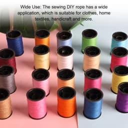 Sewing Thread Set 64 Color DIY Knitting Rope Woven Handicraft Thread Sewing Tool Kit Needle Box Color Random