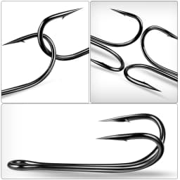 PROBEROS 30pcs Luya Fishing Hook Carbon Steel Barbed Double Hook Fishing Hook Chicken Claw Hook Tied Soft Bait Fish Accessories