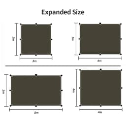 Camping Tarp Waterproof Tent Tourist Awning Shade Garden Canopy Beach Sunshade Outdoor Ultralight Sun Shelter Hiking Backpacking
