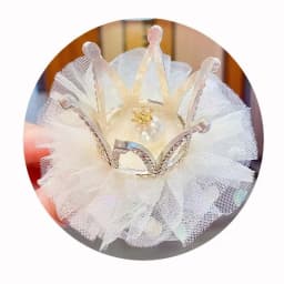 New Princess Children Girl Hairpin Vintage 3D Crown Mesh Hair Clip for Kid Girl Birthday Party Decroative Hair Pin Girls Gift
