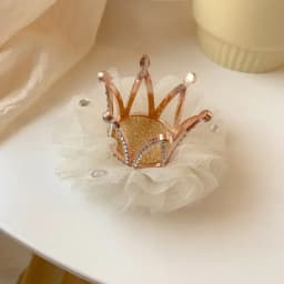 New Princess Children Girl Hairpin Vintage 3D Crown Mesh Hair Clip for Kid Girl Birthday Party Decroative Hair Pin Girls Gift