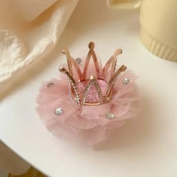 New Princess Children Girl Hairpin Vintage 3D Crown Mesh Hair Clip for Kid Girl Birthday Party Decroative Hair Pin Girls Gift