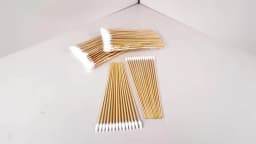 100/300PCS 6 Inch Precision Tips Cotton Swabs - Long Wooden Stick Cotton Buds Pointed Cotton Swabs With Case - Cotton