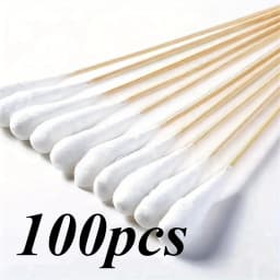 100/300PCS 6 Inch Precision Tips Cotton Swabs - Long Wooden Stick Cotton Buds Pointed Cotton Swabs With Case - Cotton