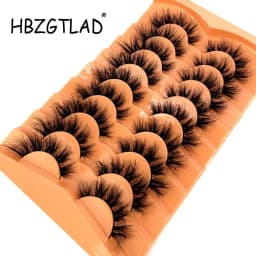 2024 New 9 Pairs Cat Eye Lashes Fluffy Faux Mink Lashes 8D Wispy Lashes Pack Dramatic Long Thick Volume Eyelashes False Eyelas