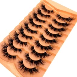 2024 New 9 Pairs Cat Eye Lashes Fluffy Faux Mink Lashes 8D Wispy Lashes Pack Dramatic Long Thick Volume Eyelashes False Eyelas