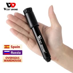 WEST BIKING Mini Bike Pump 100PSI Schrader Presta Valve MTB Road Cycling Pump Aluminum Alloy Bicycle Hand Air Pump Tire Inflator