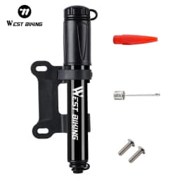 WEST BIKING Mini Bike Pump 100PSI Schrader Presta Valve MTB Road Cycling Pump Aluminum Alloy Bicycle Hand Air Pump Tire Inflator