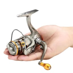 Mini DC150 Series Super Powerful 12+1BB Spinning Fishing Reel 5.2:1 Gear Ratio Metal Mini Durable Fishing Coil Baitcasting Reel