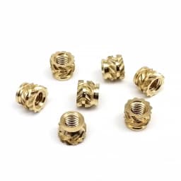 50/100pcs M2 M2.5 M3 Solid Brass Insert Nut Embedment Copper Nut for Hot Melt Heat Injection Molding Double Twill Knurled Thread