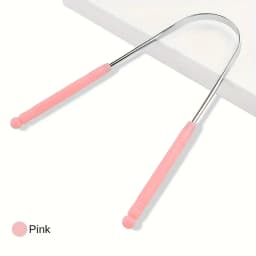 1PC Reusable Stainless Steel Tongue Scraper With Comfort Grip Handle Oral Care Tool, Tongue Cleaner Tongue Scraper