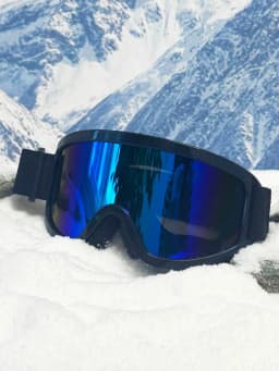 One-Piece Large-Frame Day and Night Ski Goggles, Padded Windproof Single and Snowboard Riding, High-Definition Mountaineering an