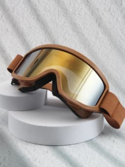 One-Piece Large-Frame Day and Night Ski Goggles, Padded Windproof Single and Snowboard Riding, High-Definition Mountaineering an