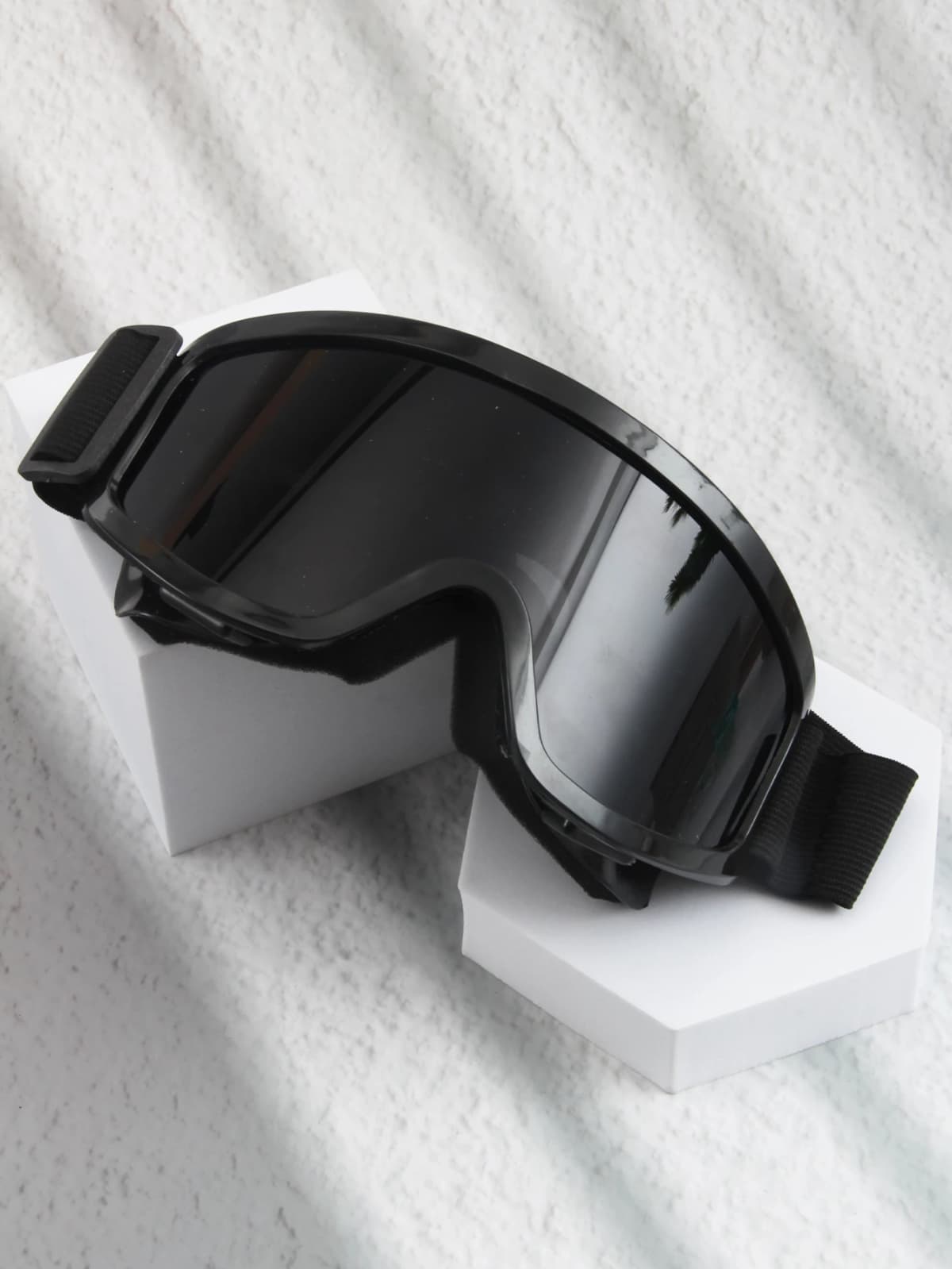 One-Piece Large-Frame Day and Night Ski Goggles, Padded Windproof Single and Snowboard Riding, High-Definition Mountaineering an