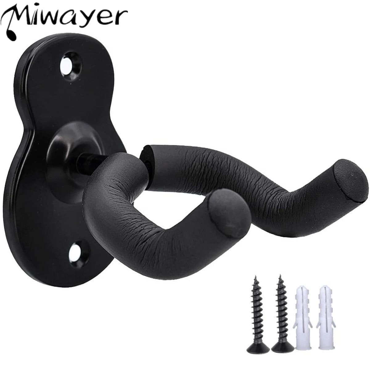 Metal Guitar Hanger Hook Wall Mount Non-slip Holder Stand Rotatable 360°for Electric Guitar Ukulele Instrument Accessories