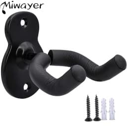 Metal Guitar Hanger Hook Wall Mount Non-slip Holder Stand Rotatable 360°for Electric Guitar Ukulele Instrument Accessories